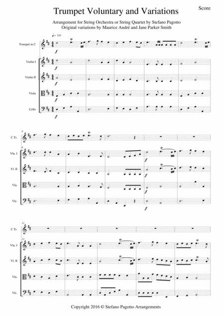 Free Sheet Music Trumpet Voluntary The Prince Of Denmarks March