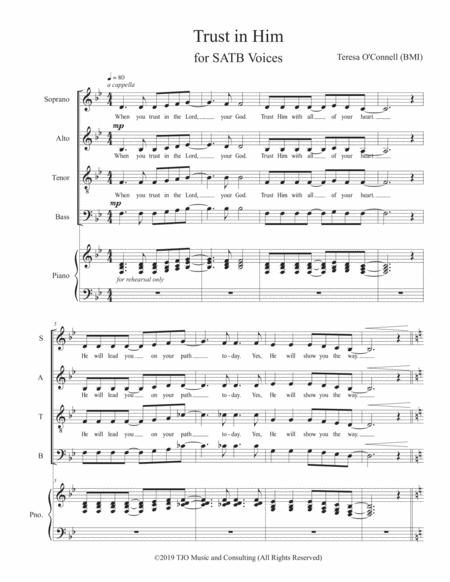 Trust In Him For Satb Voices Reproducible Sheet Music