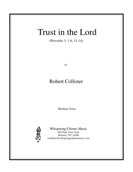 Free Sheet Music Trust In The Lord Medium Voice