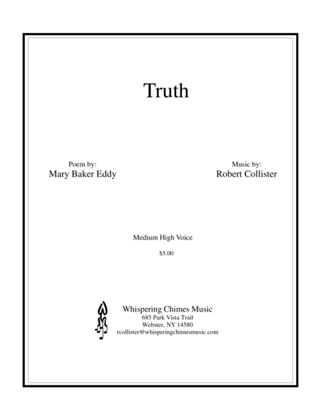 Truth Medium High Voice Sheet Music