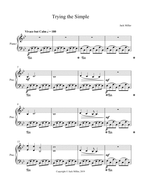 Trying The Simple Sheet Music