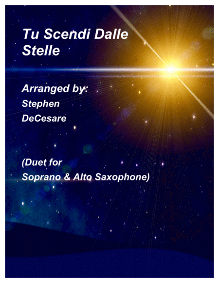 Free Sheet Music Tu Scendi Dalle Stelle Duet For Soprano Alto Saxophone