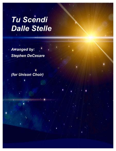 Tu Scendi Dalle Stelle For Unison Choir Sheet Music