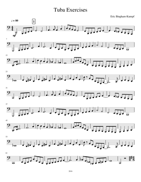 Free Sheet Music Tuba Exercises