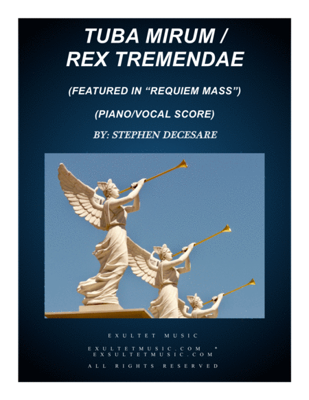 Tuba Mirum Rex Tremendae Majestatis From Requiem Mass Piano Vocal Score Sheet Music