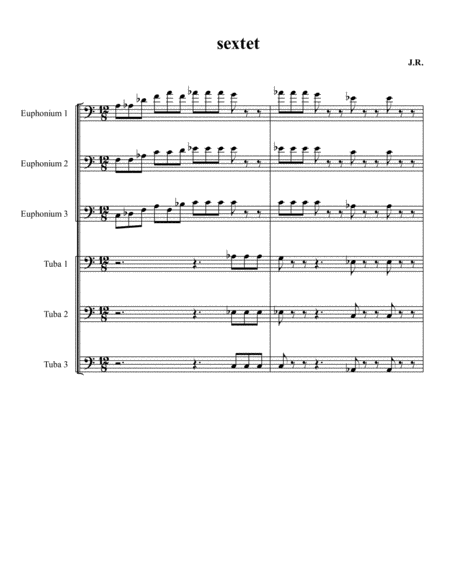 Tuba Sextet Fantasy Sheet Music