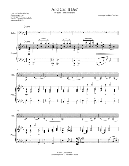 Free Sheet Music Tuba Solo And Can It Be Theme And Variations