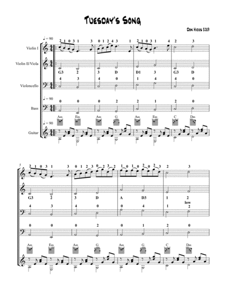 Free Sheet Music Tuesdays Song