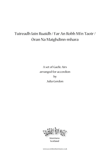 Tuireadh Iain Ruaidh Far An Robh Mi N Raoir Ran Na Maighdinn Mhara Sheet Music