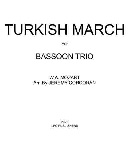 Free Sheet Music Turkish March For Bassoon Trio