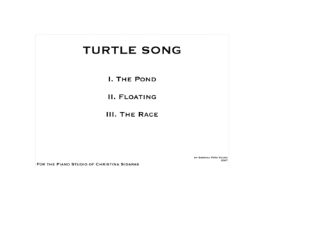 Free Sheet Music Turtle Songs For Beginner Piano