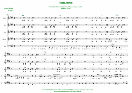 Free Sheet Music Tuxedo Junction A Cappella Satbb