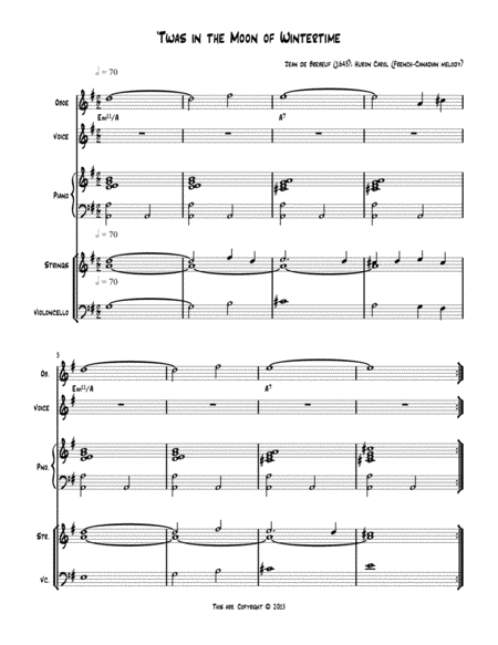 Free Sheet Music Twas In The Moon Of Wintertime Complete Score