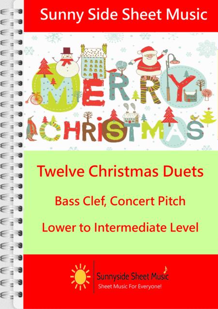 Free Sheet Music Twelve Christmas Duets Bass Clef Concert Pitch