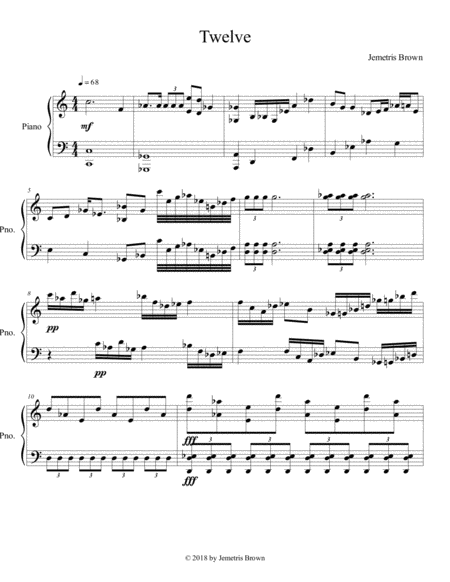 Free Sheet Music Twelve