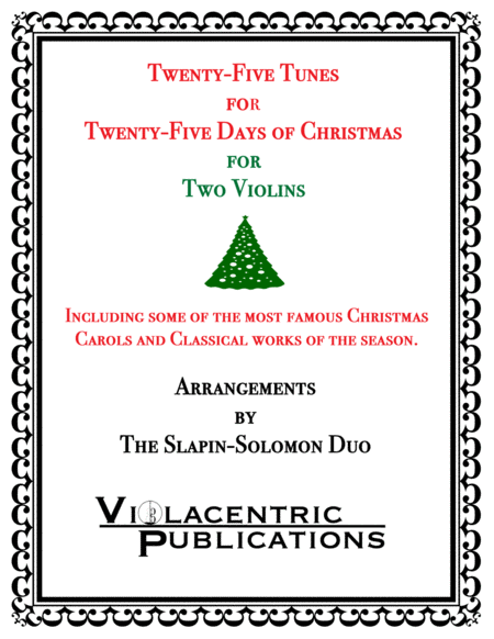 Twenty Five Tunes For Twenty Five Days Of Christmas For Two Violins Sheet Music