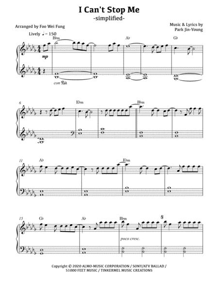 Twice I Cant Stop Me Simplified Sheet Music