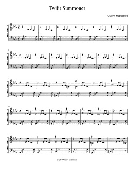 Twilit Summoner Sheet Music