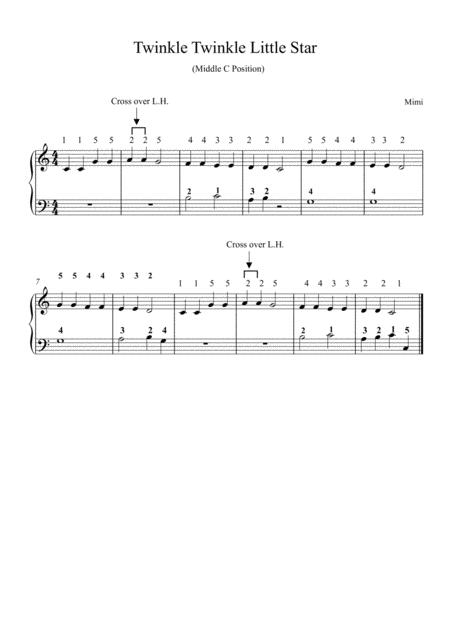 Free Sheet Music Twinkle Twinkle Easiest