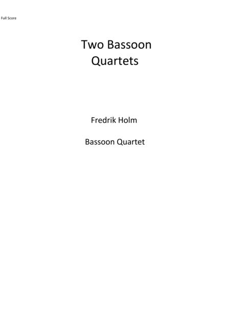 Free Sheet Music Two Bassoon Quartets