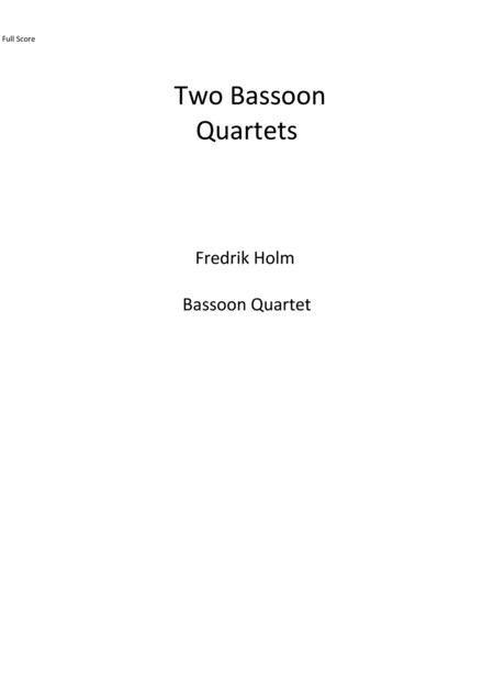 Two Bassoon Quartets Sheet Music