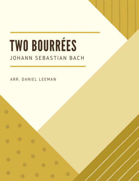 Two Bourrees For Bassoon Piano Sheet Music