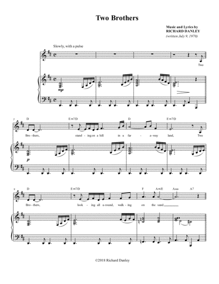 Free Sheet Music Two Brothers