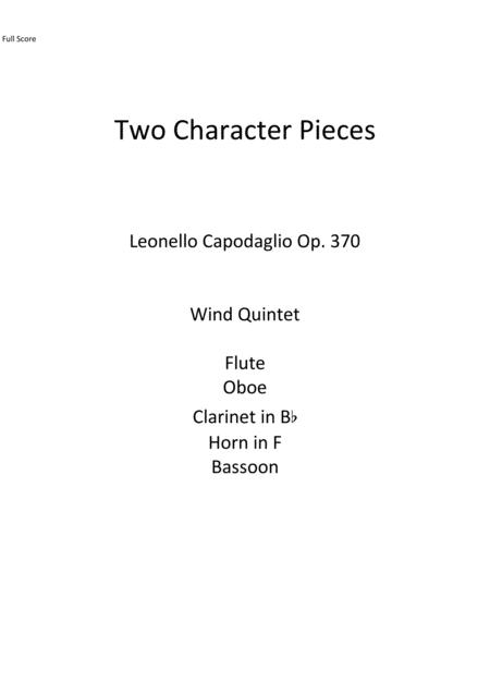 Free Sheet Music Two Character Pieces