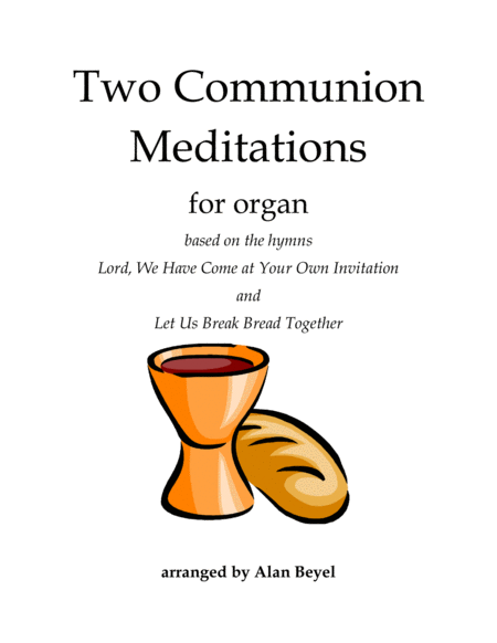 Two Communion Meditations For Organ Sheet Music