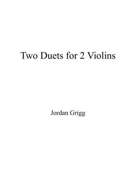 Free Sheet Music Two Duets For Two Violins 1983