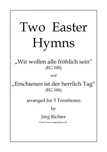 Free Sheet Music Two Easter Hymns For Trombone Quintet