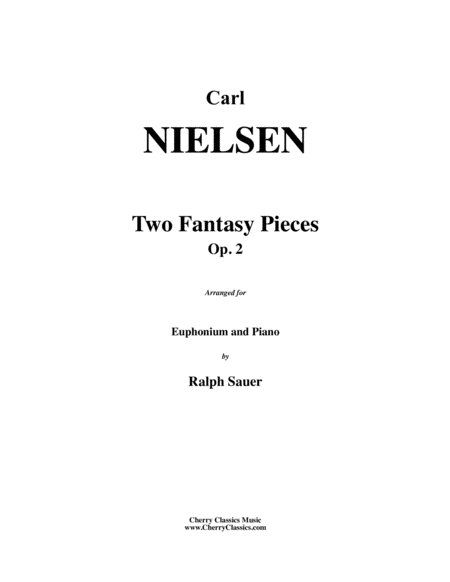 Two Fantasy Pieces Op 2 For Euphonium Piano Sheet Music