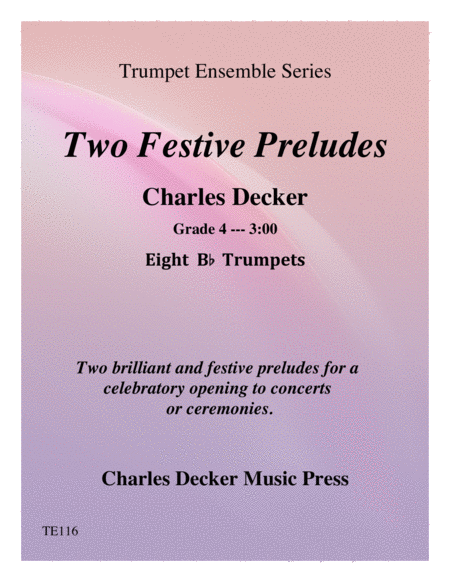 Two Festive Preludes For Trumpet Ensemble Sheet Music