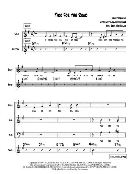 Free Sheet Music Two For The Road