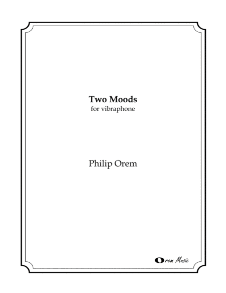 Two Moods Sheet Music