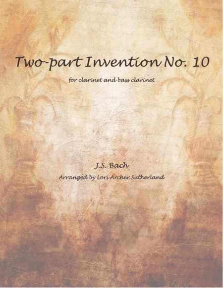 Free Sheet Music Two Part Invention No 10 For Clarinet And Bass Clarinet