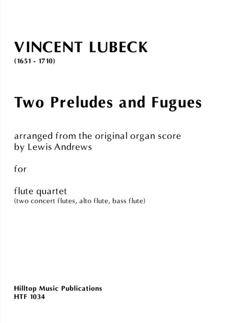 Two Preludes An Fugues Sheet Music