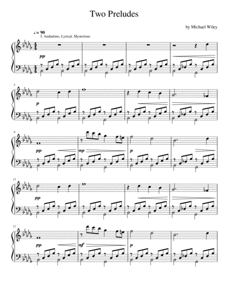 Free Sheet Music Two Preludes