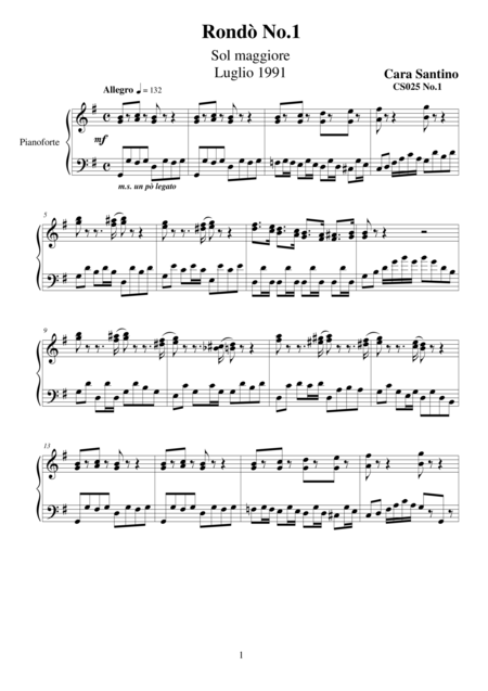 Two Rondo In G Major For Piano Sheet Music