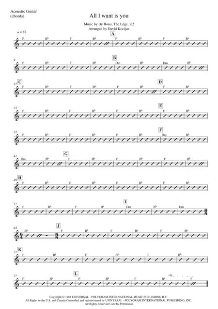 U2 All I Want Is You Piano Guitar Soprano Sax Sheet Music