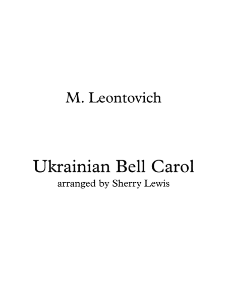 Free Sheet Music Ukrainian Bell Carol Carol Of The Bells Brass Quartet For Brass Quartet