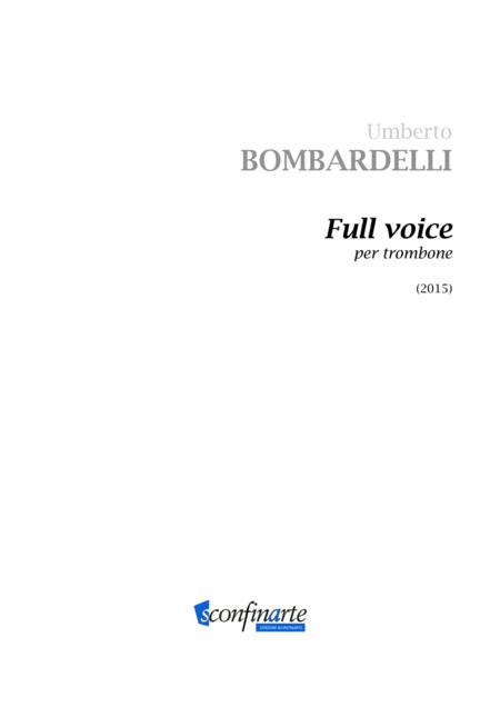 Umberto Bombardelli Full Voice Es 949 Sheet Music