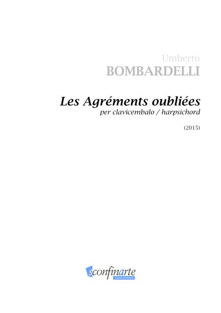 Umberto Bombardelli Les Agrments Oublies Es 924 Sheet Music