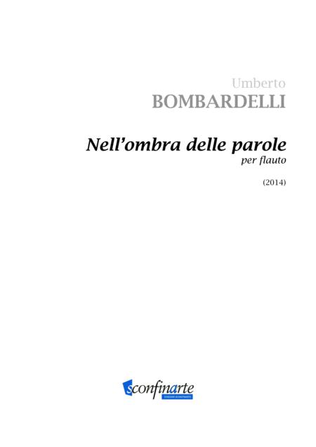 Umberto Bombardelli Nell Ombra Delle Parole Es 829 Sheet Music