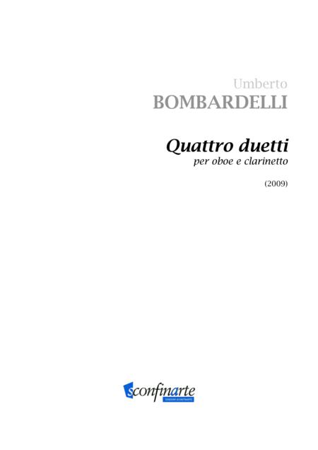 Umberto Bombardelli Quattro Duetti Es 923 Sheet Music