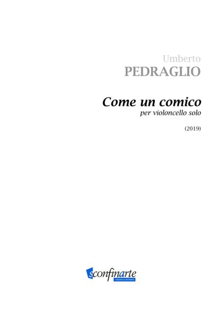 Umberto Pedraglio Come Un Comico Es 20 009 Sheet Music