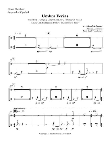 Free Sheet Music Umbra Ferias