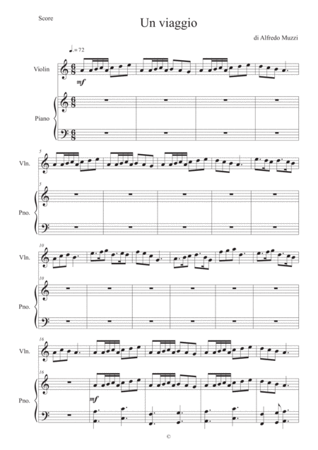 Un Viaggio Sheet Music