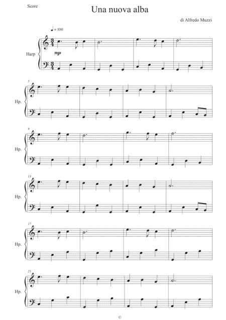 Una Nuova Alba Sheet Music