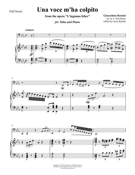 Una Voce M Ha Colpito Opera Aria For Tuba Solo And Piano Sheet Music